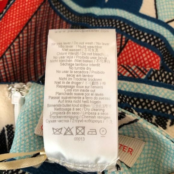 Paul & Joe Sister Guadalupe Drop Waist Geometric Print Short Shift Dress Small - Picture 12 of 13